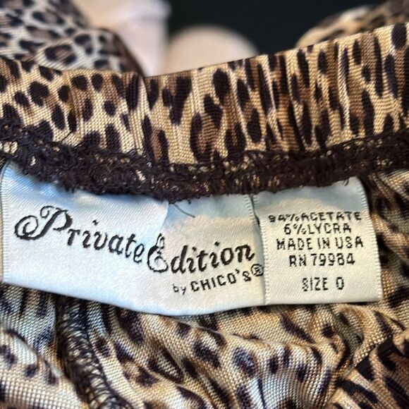 Private Edition by Chico’s leopard print casual or relaxation pants - Picture 6 of 7